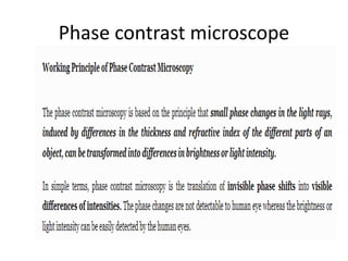 Phase contrast microscope
 