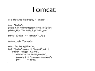 Konfiguration task “configure_monitoring“, sub { file “/etc/zabbix/zabbix_agentd.conf“, source => “files/etc/zabbix/zabbix_agentd.conf“, owner => “root“, 