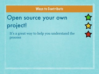 Contributing to Open Source (Lightning Talk version) | PPT