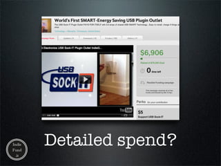 Detailed spend?
 