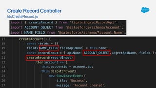 ldsCreateRecord.js
Create Record Controller
 