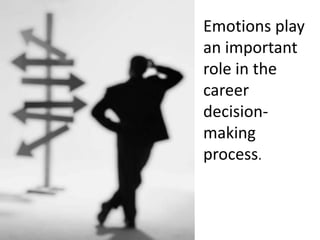 Emotions play an important role in the career decision-making process. 