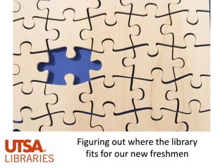 Figuring out the library’s place in the academic routine