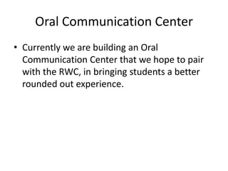 Embedded LibrarianshipPublicity only works for so long.Become close w/professors and be added into classes to become go to stops for help.ENG 105 and HIS 400