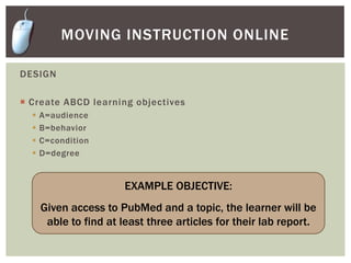 TodayMoving instruction onlineFaculty collaborationsProgram Evaluations