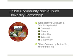 Local History Research and Landscape Architecture Instruction: the Role of Special Collections and ArchivesAmerican Library Association - Annual Meeting 2011Greg Schmidt, Special Collections and Archives LibrarianJocelyn Zanzot, Assistant Professor of Landscape ArchitectureAuburn University, Alabama
