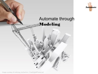Automate
Automate through Modeling
Image courtesy of nokhoog_buchachon / FreeDigitalPhotos.net
 