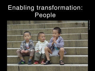 Enabling transformation:
People
Photo:GerryGaffney
 