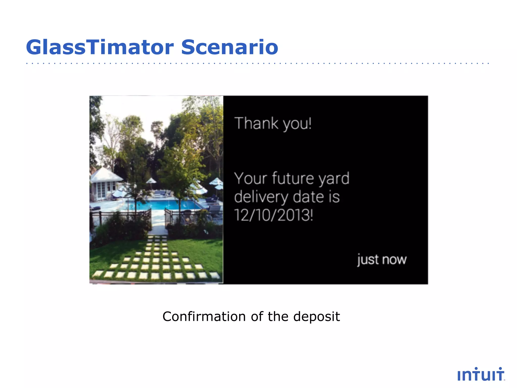 GlassTimator Scenario

Confirmation of the deposit

 