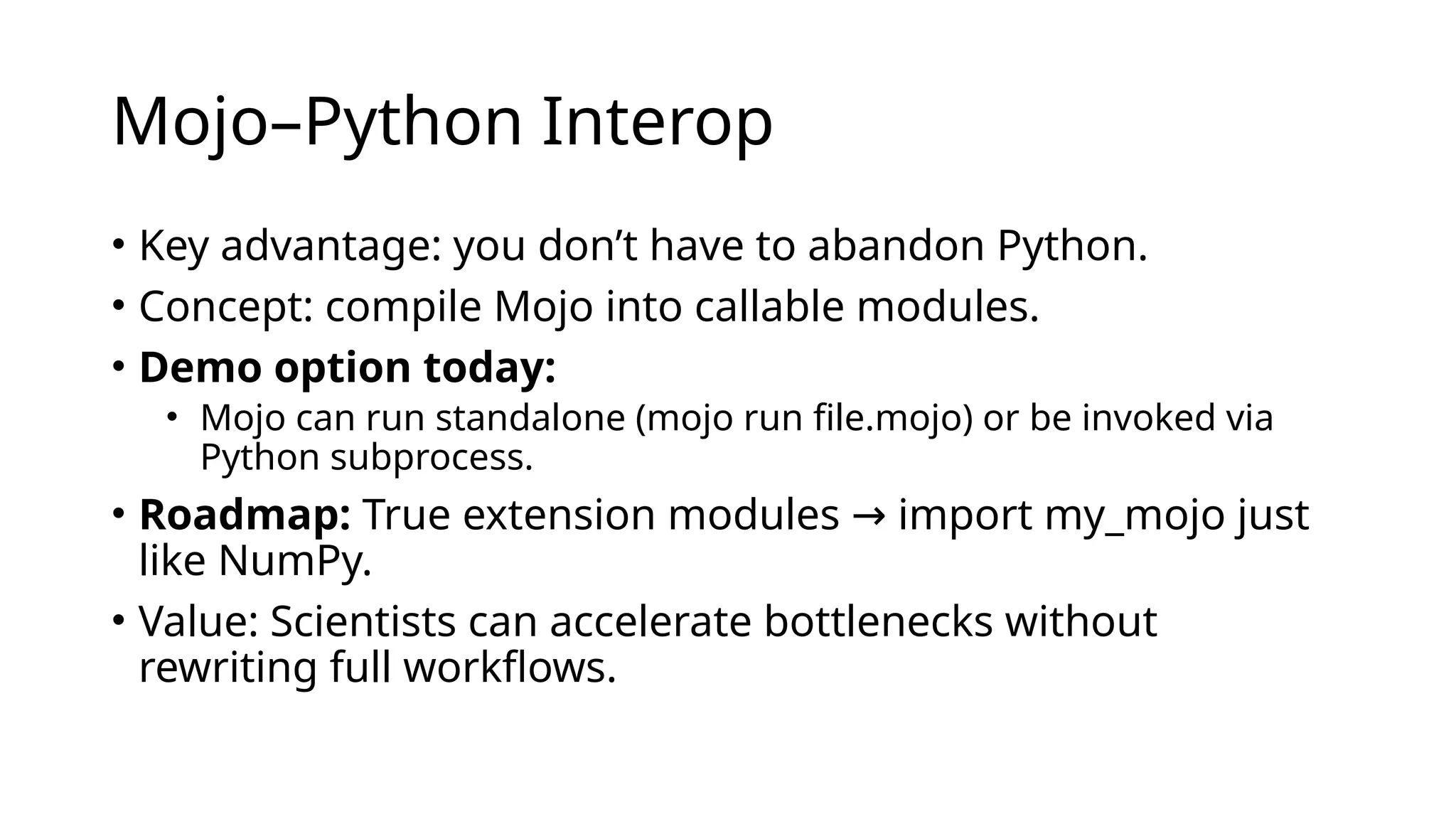 Lightning_talk_Mojo comparision of python vs mojo performance | PPTX