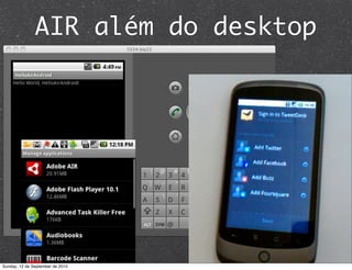 AIR além do desktop




Sunday, 12 de September de 2010
 