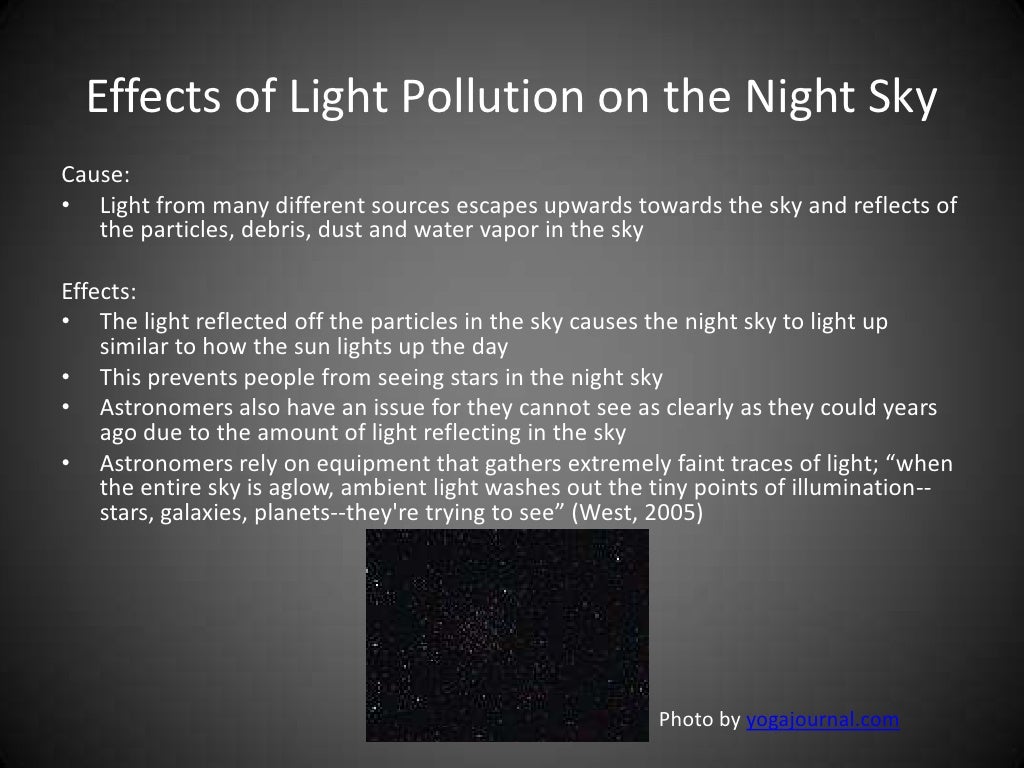 Light Pollution And Its Effects On The Night Sky