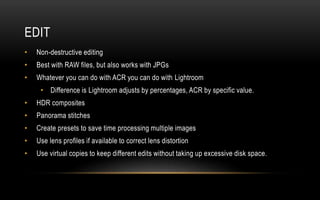 Lightroom Overview | PPTX