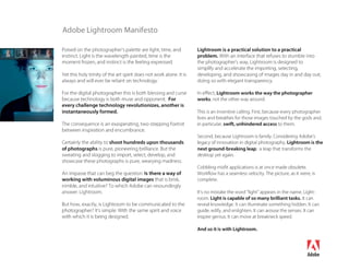 Lightroom Beta Manifesto