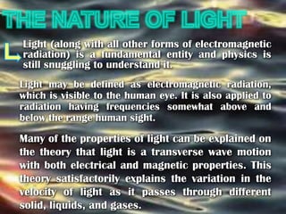 Lights and Optics - reflection, refraction and dispersion of light | PPTX