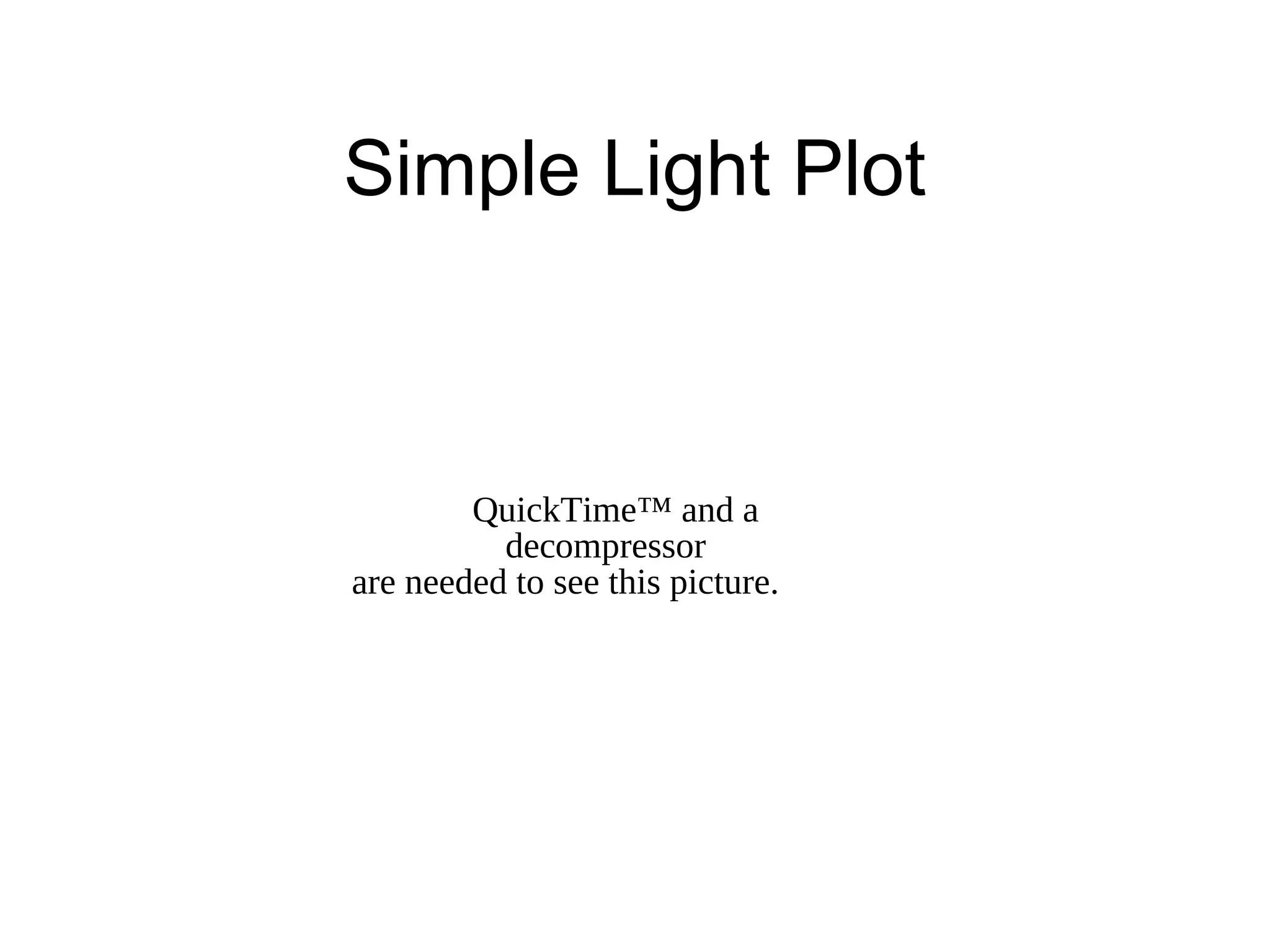 Simple Light Plot
QuickTime™ and a
decompressor
are needed to see this picture.
 