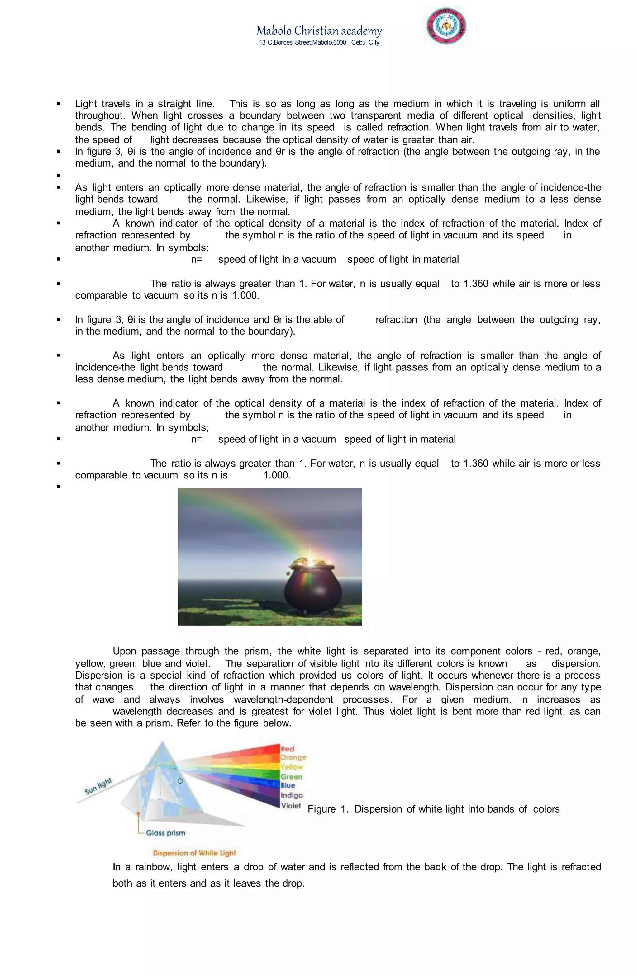 Lights lesson plan PDF