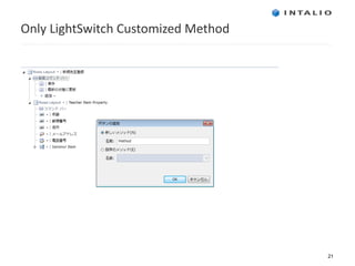 Only LightSwitch Customized Method 