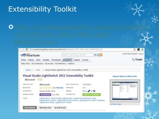Extensibility Toolkit

http://visualstudiogallery.msdn.microsoft.c
 om/0dfaa2eb-3951-49e7-ade7-
 b9343761e1d
 