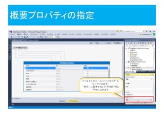 概要プロパティの指定
 