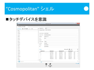 “Cosmopolitan” シェル
タッチデバイスを意識
 
