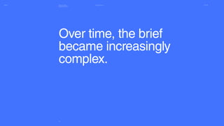 ISA16 Thiago Franco 03.11.16Making Faster
Design Decisions
10
Over time, the brief
became increasingly
complex.
 