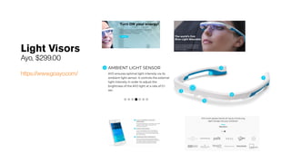 Light Visors
Ayo, $299.00
https://www.goayo.com/
 