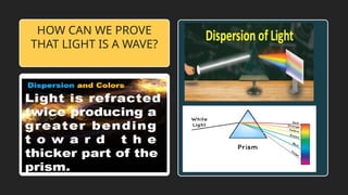 HOW CAN WE PROVE
THAT LIGHT IS A WAVE?
 