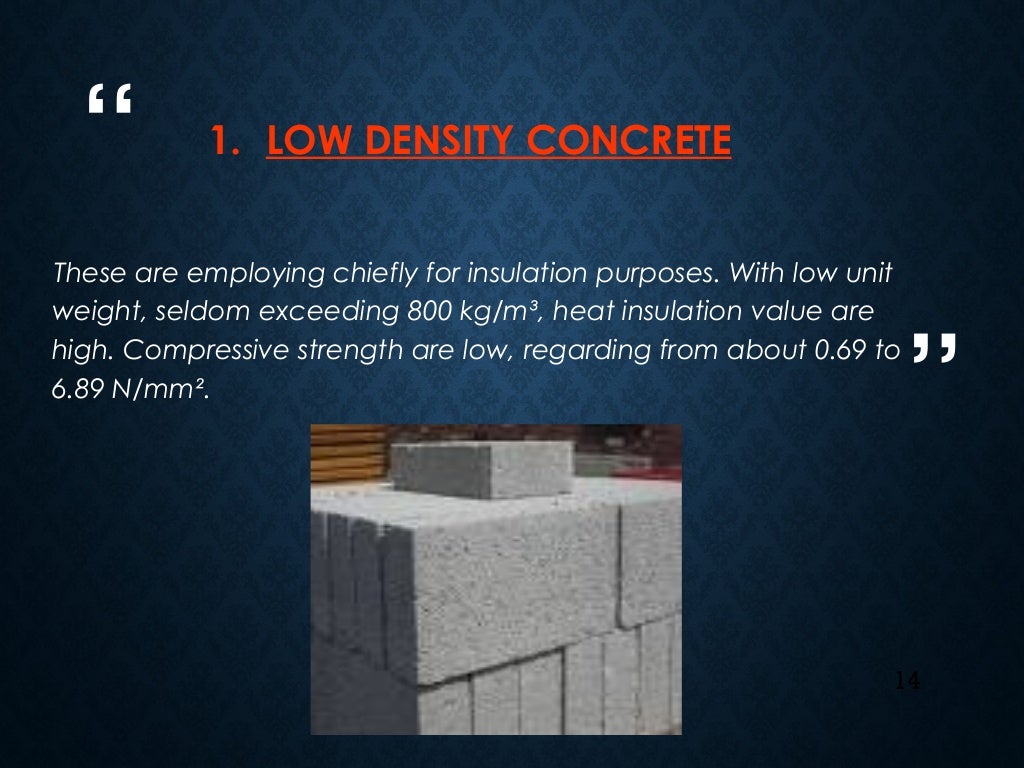 Lightweight and heavyweight concrete