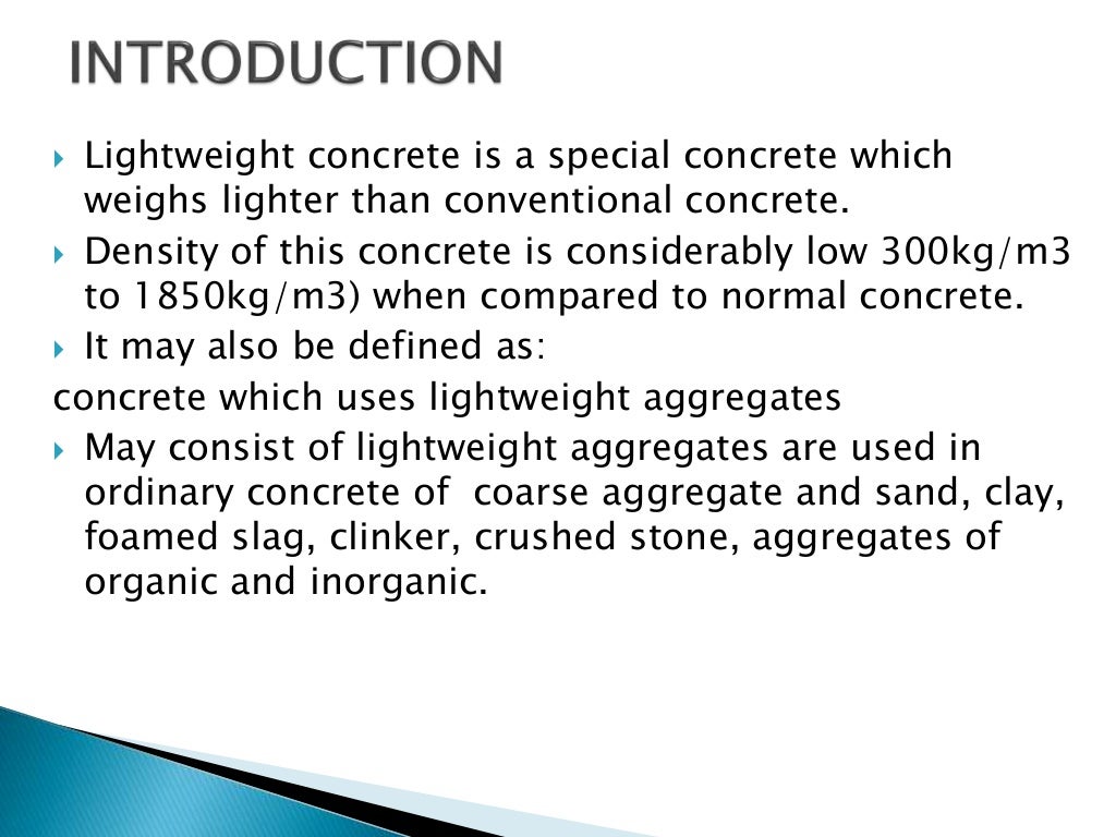 Lightweight concrete