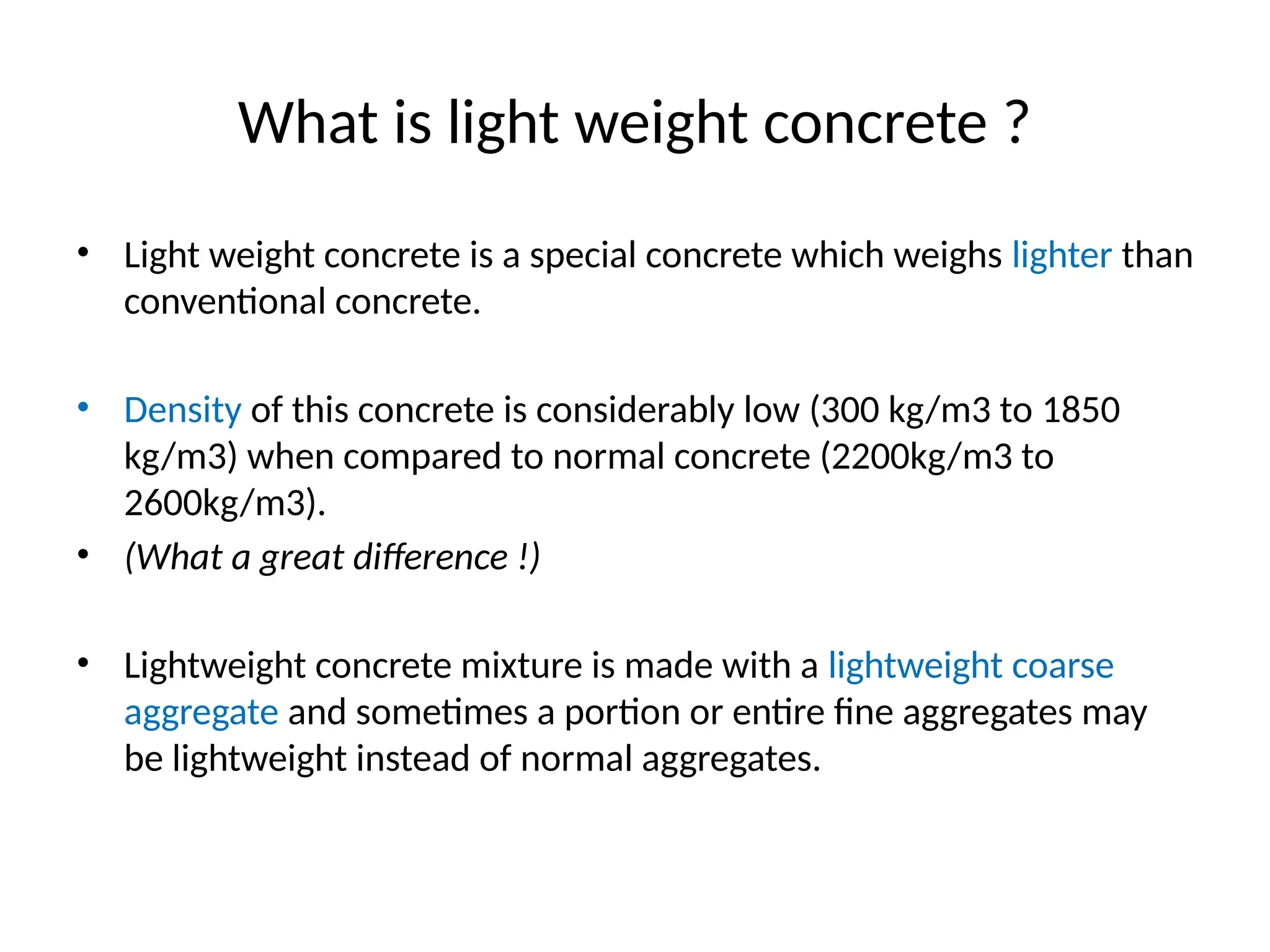 Light Weight Concrete Presentation 1 Pptx