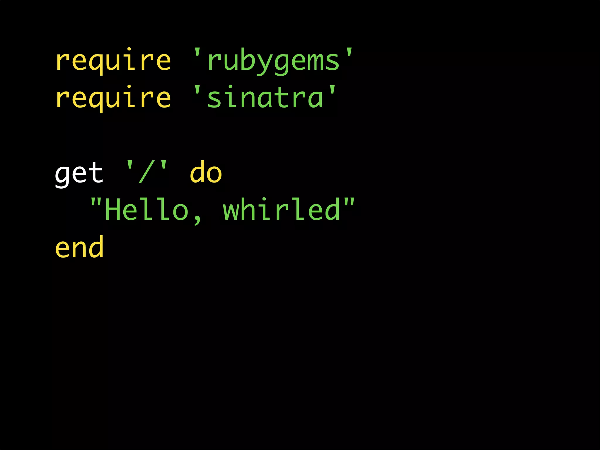 Lightweight Webservices with Sinatra and RestClient