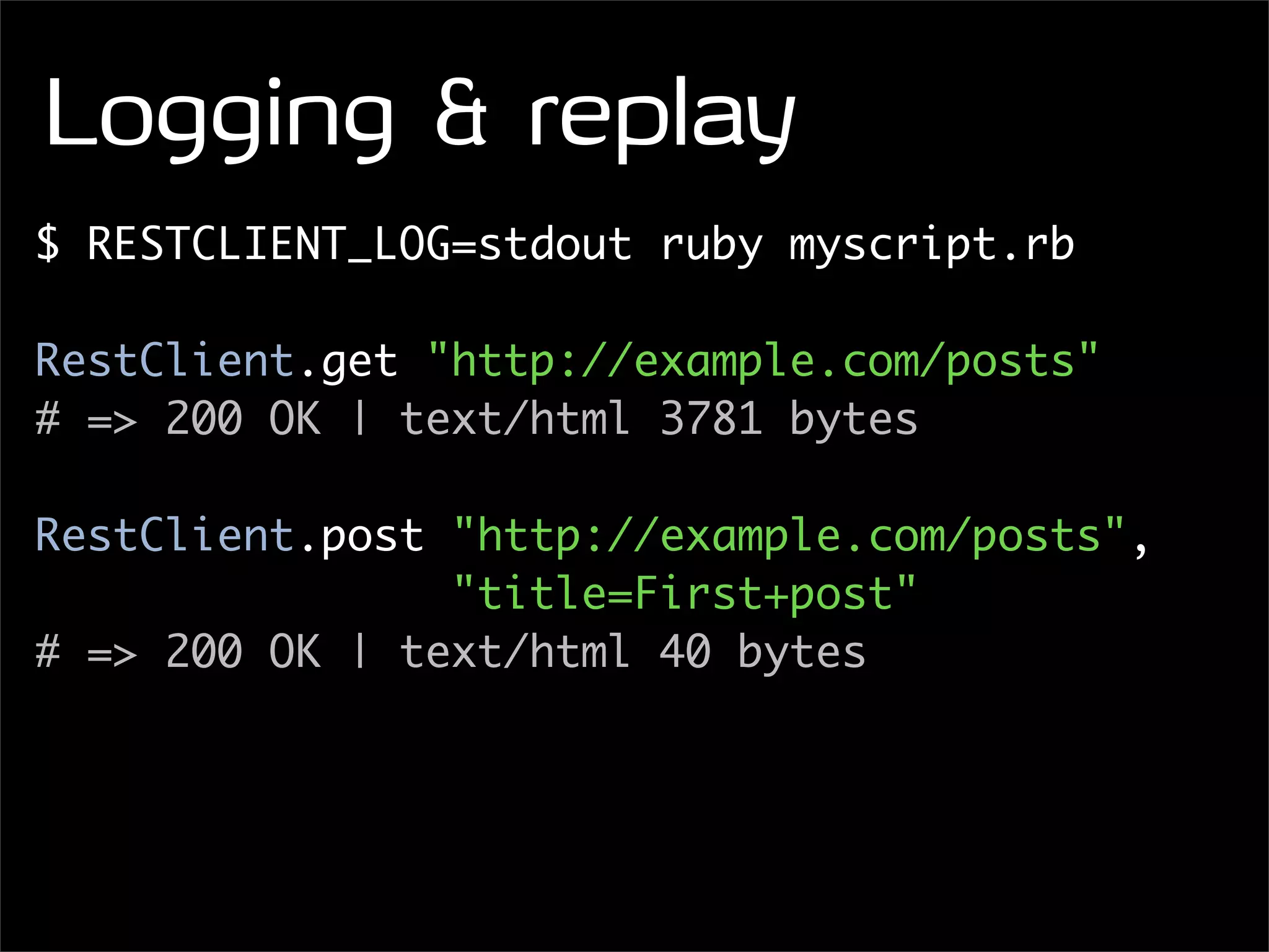 Lightweight Webservices with Sinatra and RestClient