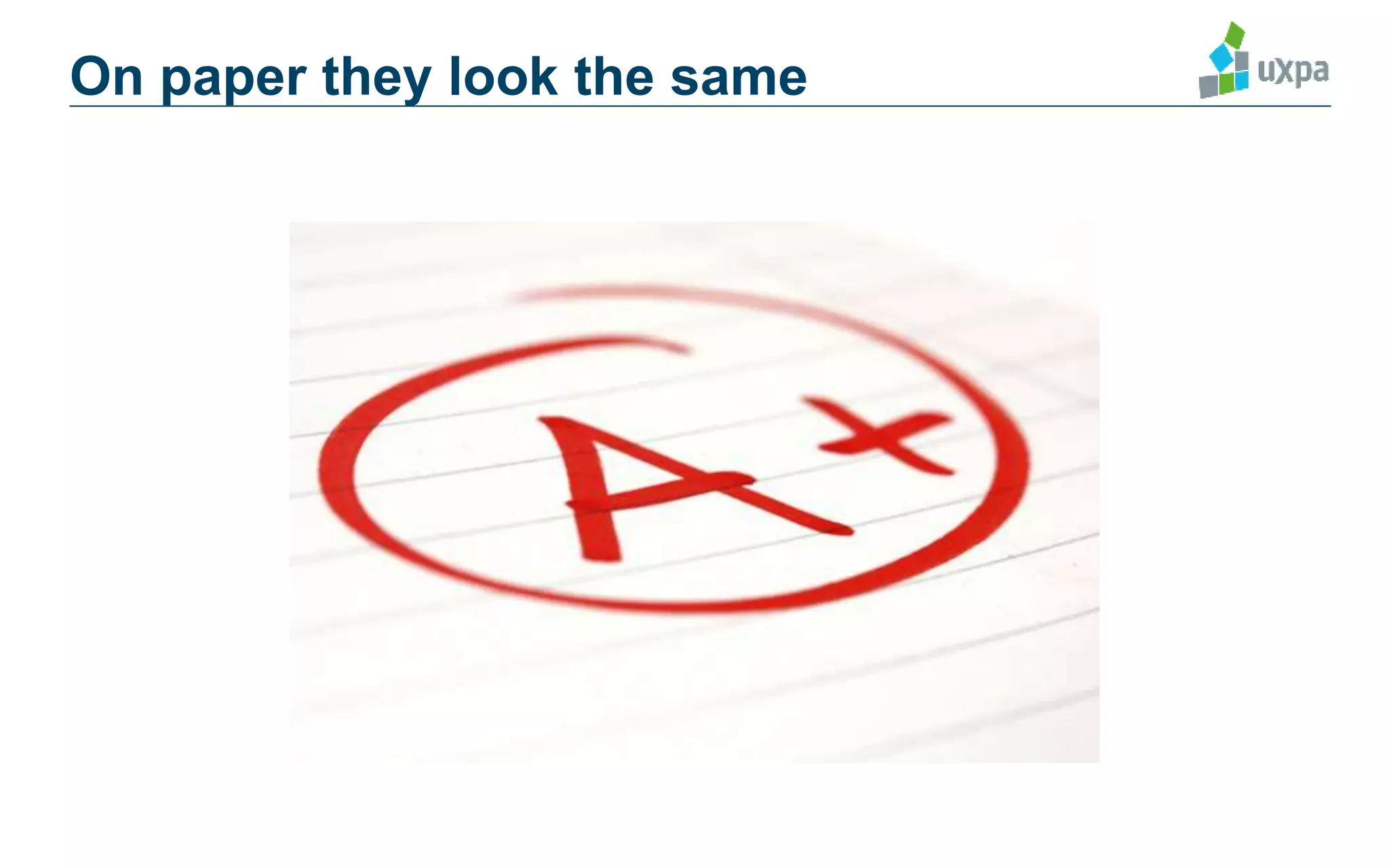 On paper they look the same
 