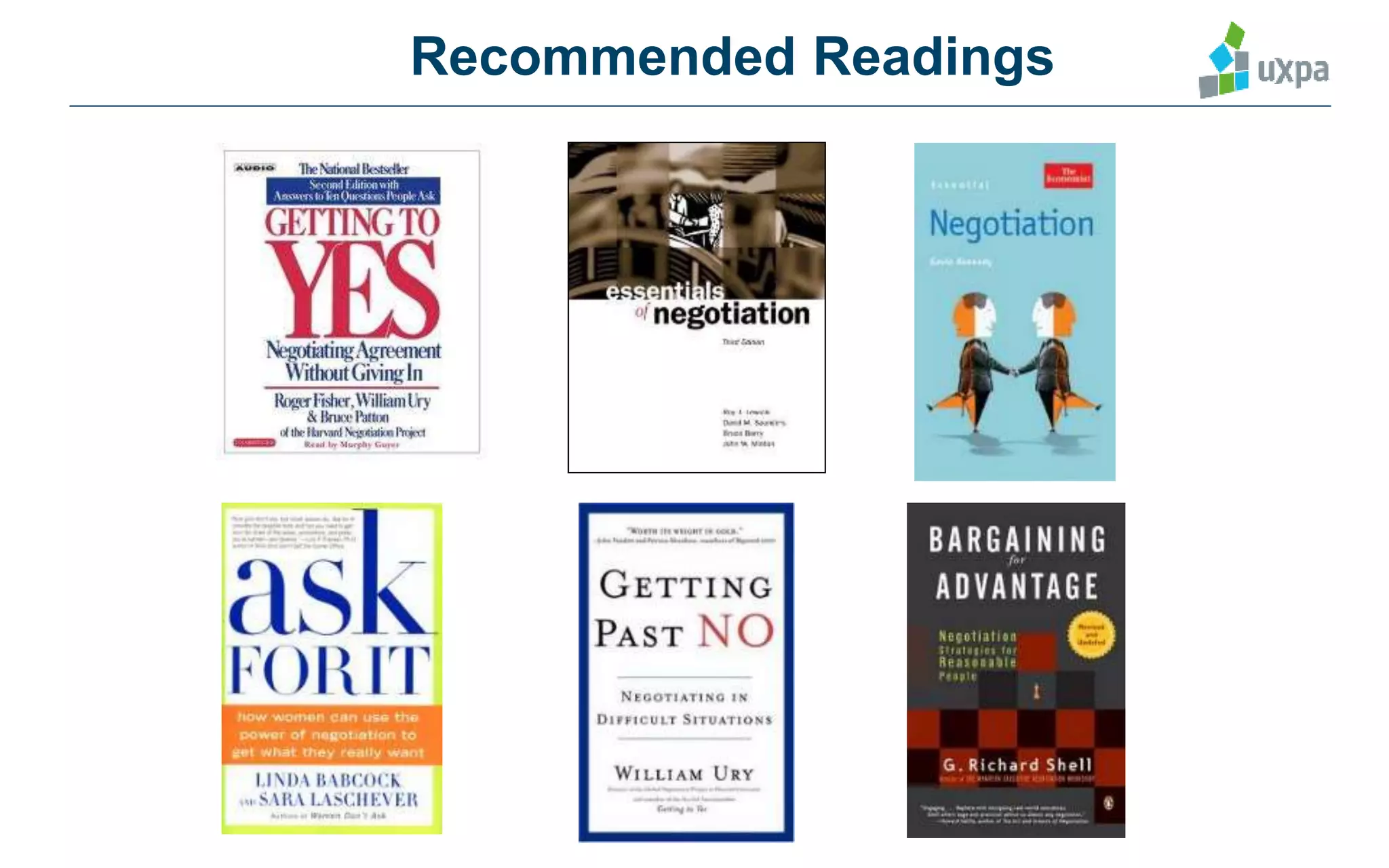 Recommended Readings
 