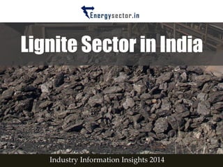 Lignite Sector in India 
Industry Information Insights 2014  
