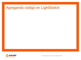 Agregando código en LightSwitch37