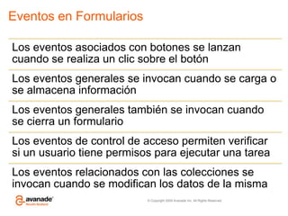 Eventos en Formularios
