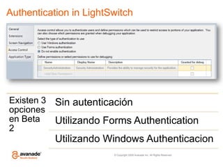 Authentication in LightSwitch