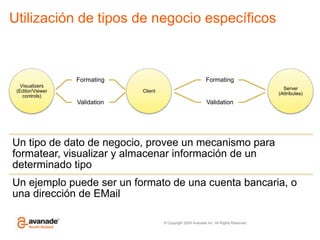 Utilización de tipos de negocio específicos