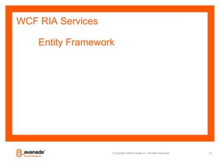 WCF RIA ServicesEntityFramework70