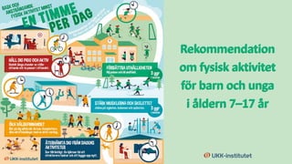 Rekommendation
om fysisk aktivitet
för barn och unga
i åldern 7–17 år
 