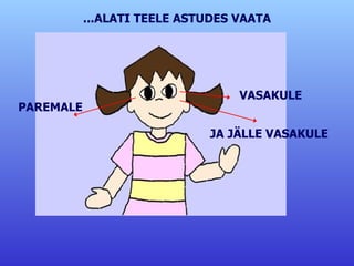 ...ALATI TEELE ASTUDES VAATA VASAKULE PAREMALE JA JÄLLE VASAKULE 