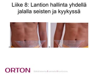 Liike 8: Lantion hallinta yhdellä
jalalla seisten ja kyykyssä

lääkäriasema Ι sairaala Ι kuntoutus

 