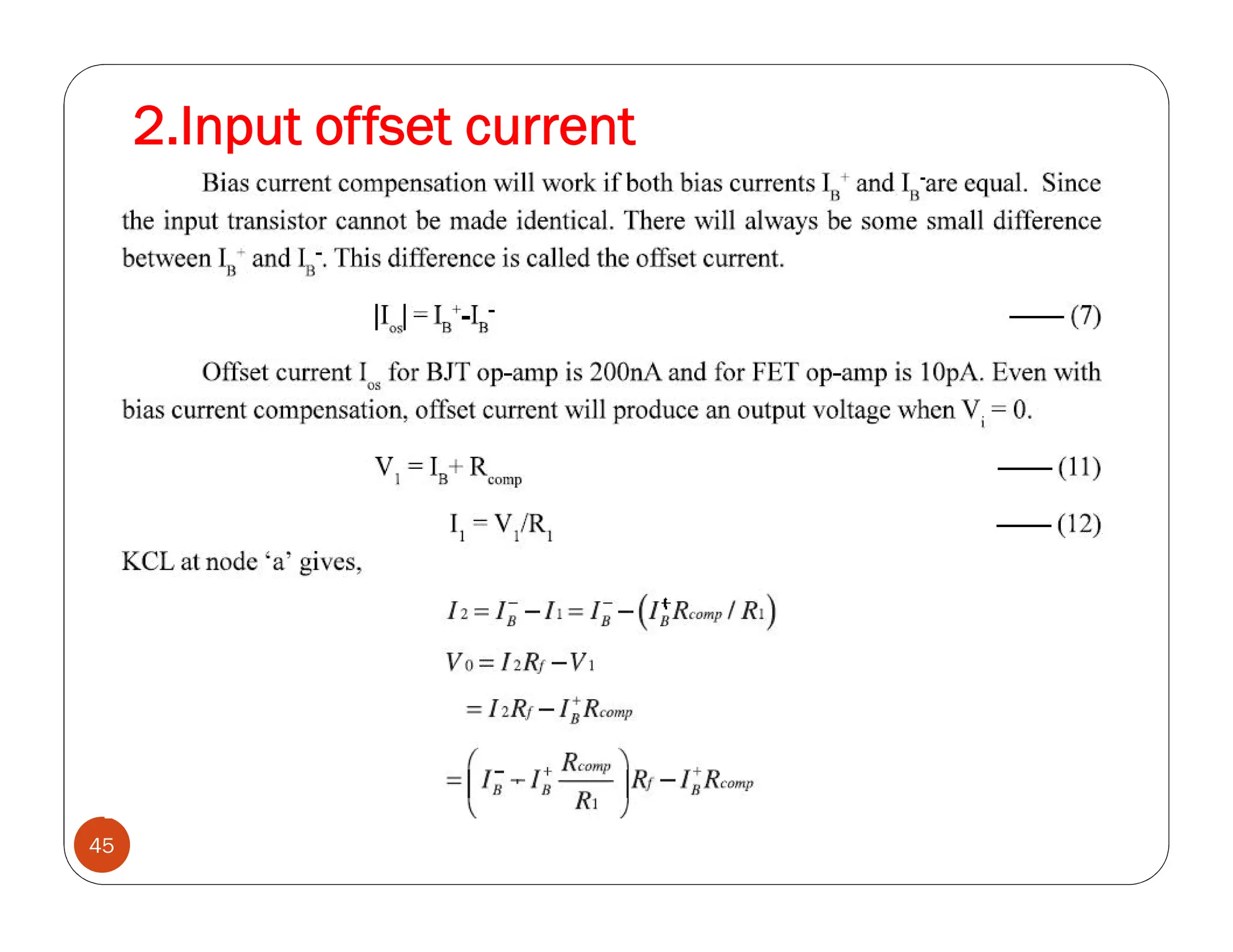 2.Input offset current
45
 