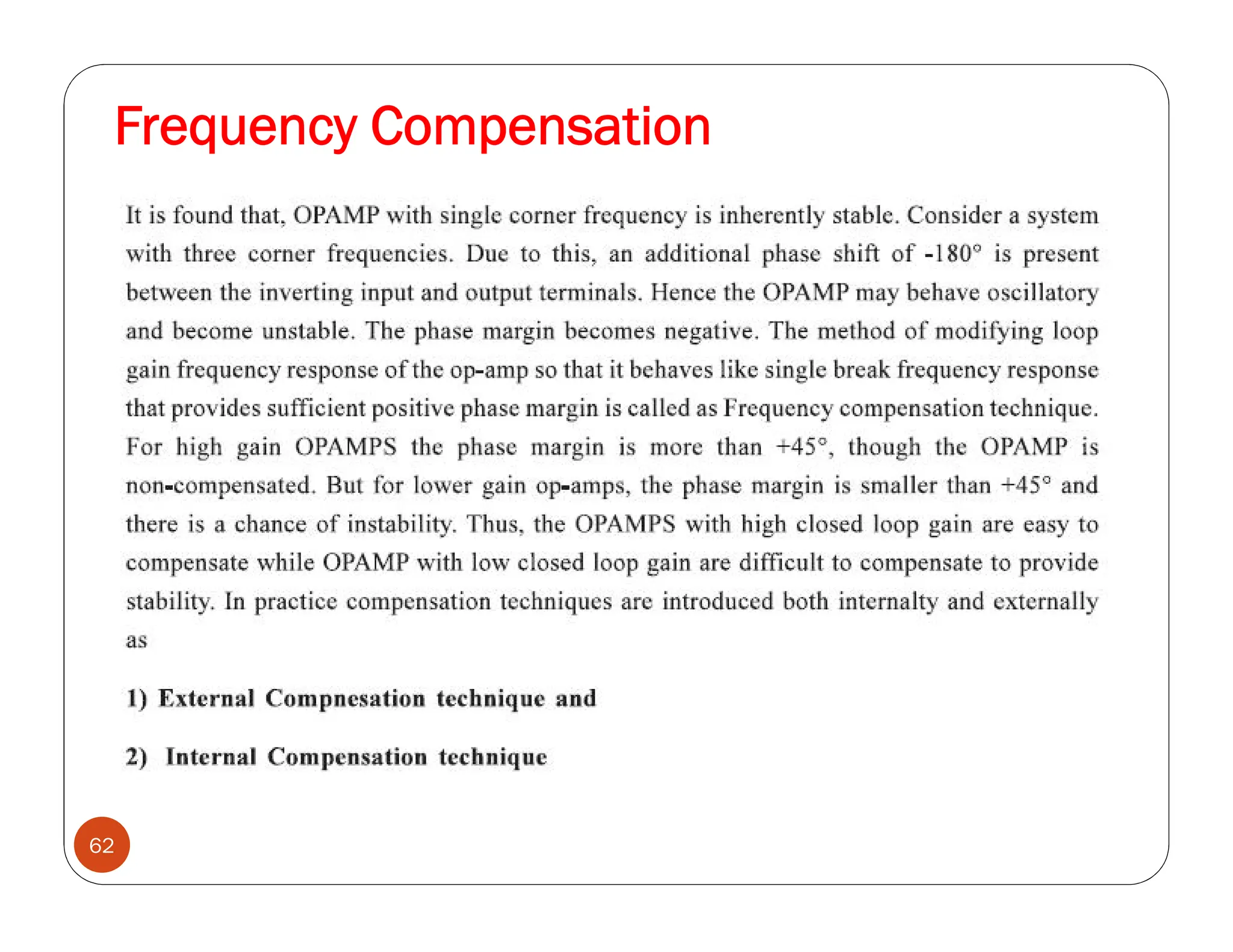 Frequency Compensation
62
 