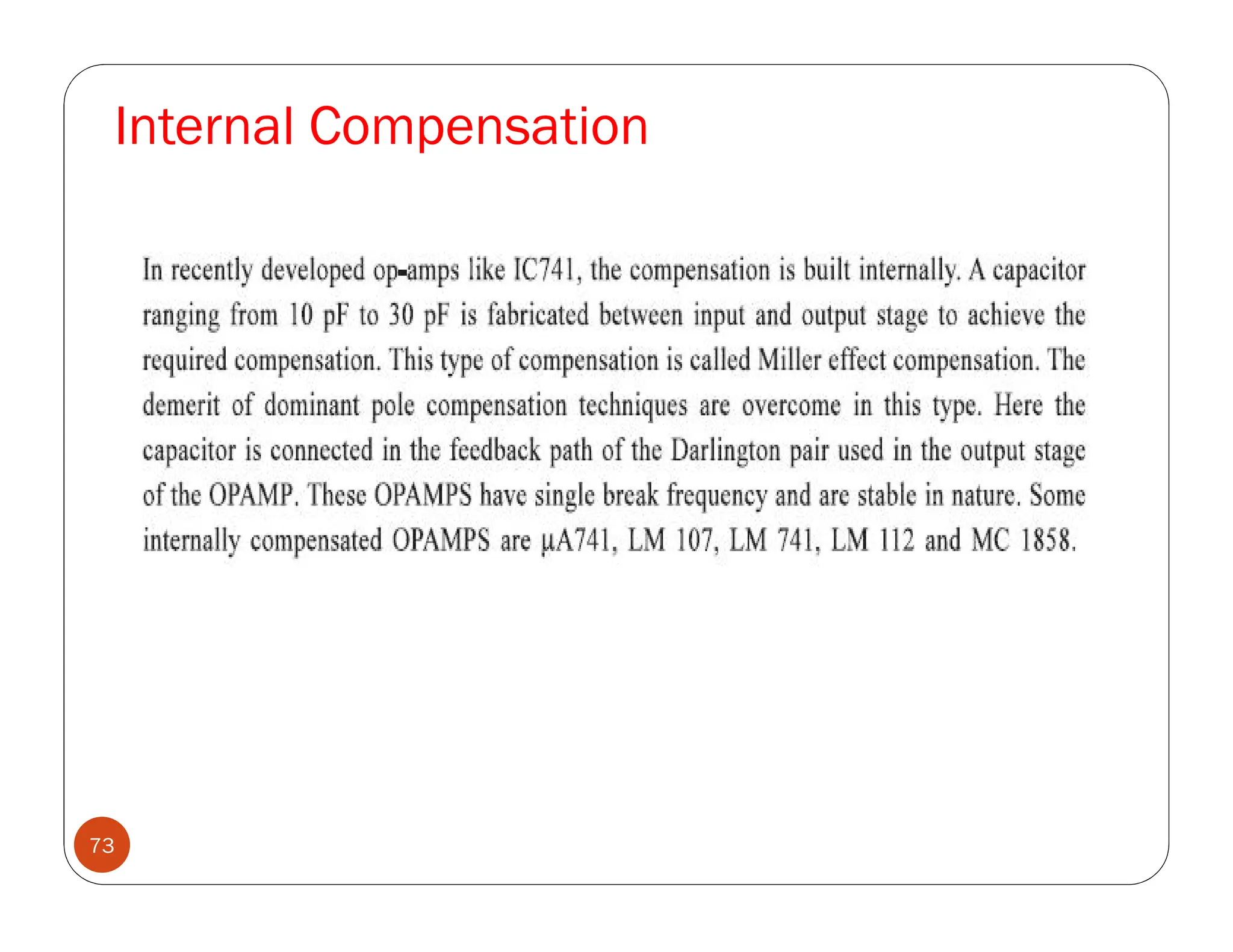 Internal Compensation
73
 