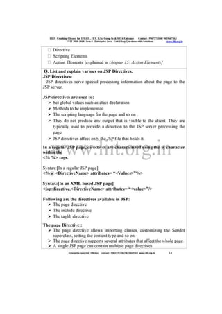 Liit tyit sem 5 enterprise java unit 3 2018 imp questions with solutions 