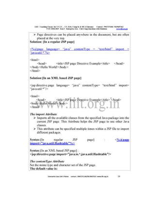 Liit tyit sem 5 enterprise java unit 3 2018 imp questions with solutions 