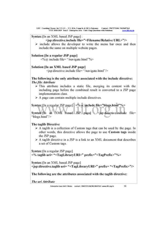 Liit tyit sem 5 enterprise java unit 3 2018 imp questions with solutions 